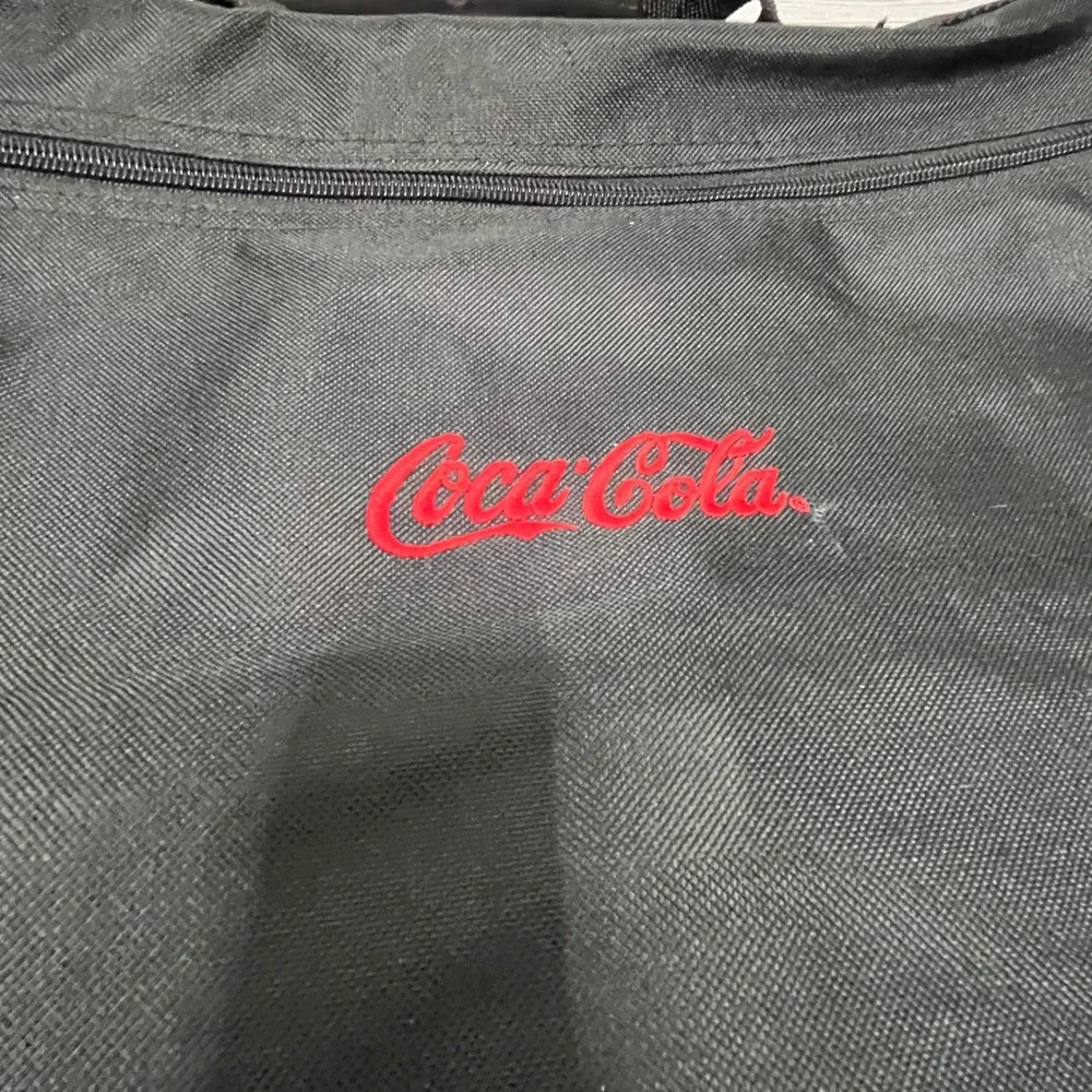 Coca-Cola Messenger Bag Black Red Logo Laptop Briefcase Golden Pacific 7023K NEW